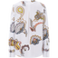 SEIDENBLUSE MIT CREMEFARBENEM PRINT