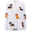 SEIDENBLUSE MIT WEISSEM PRINT
