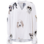 SEIDENBLUSE MIT GRAUEM PRINT
