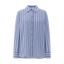 SEIDENBLUSE MIT BLAUEN STREIFEN