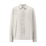 GLÄNZENDE SEIDENBLUSE IN CREME