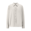 GLÄNZENDE SEIDENBLUSE IN CREME