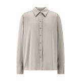 GLÄNZENDE SEIDENBLUSE IN BEIGE