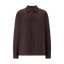 GLÄNZENDE SEIDENBLUSE IN BRAUN