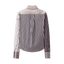 SEIDENBLUSE MIT BRAUNEN STREIFEN