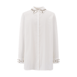 BAUMWOLLBLUSE IN WEISS