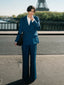BLAZER MIT DUNKELBLAUEN STREIFEN