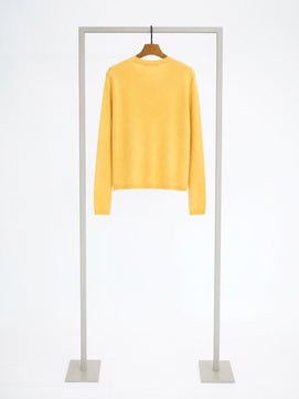Cashmere Strick Cardigan mit Rundhalsausschnitt