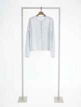 Cashmere knit cardigan with round neck