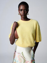 Kurzarm Pullover aus Cashmere-Woll Mischung