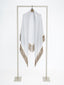 Triangular scarf - fringe with leather - Gina S.