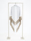 Triangular scarf - fringe with leather - Gina S.