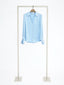 Silk blouse with button placket